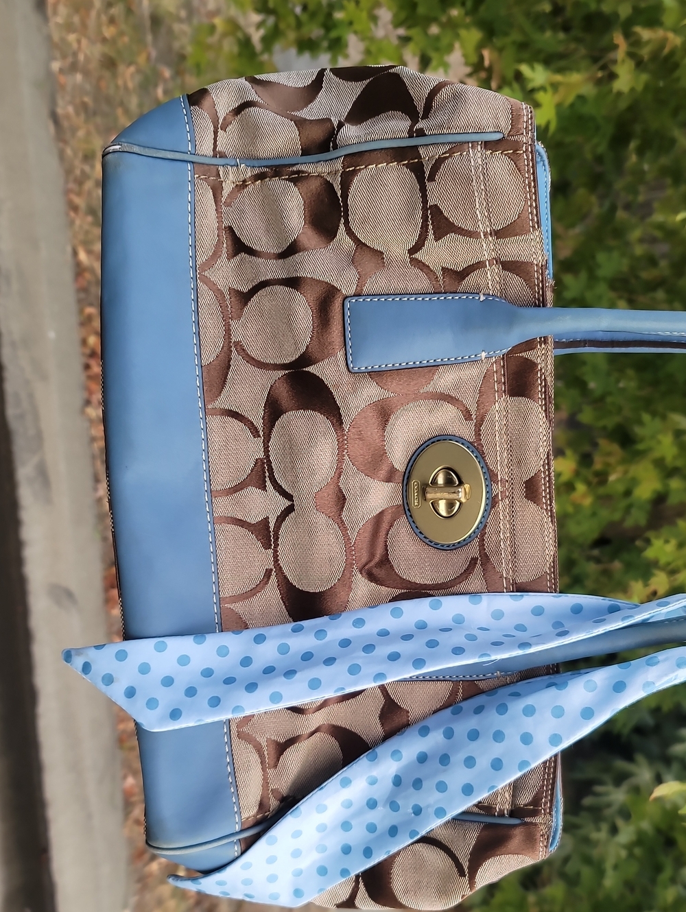 Coach Vintage Hampton Turnlock Madeline Signature SatchelCoach Vintage Hampton
